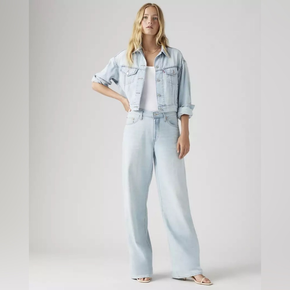 LEVI'S XL BAGGY STRAIGHT LINEN+ DENIM WOMEN'S JEANS